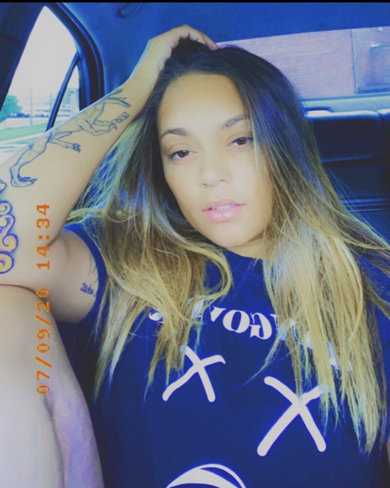 Instagram post of a woman wearing a Hangover Lifestyle shirt